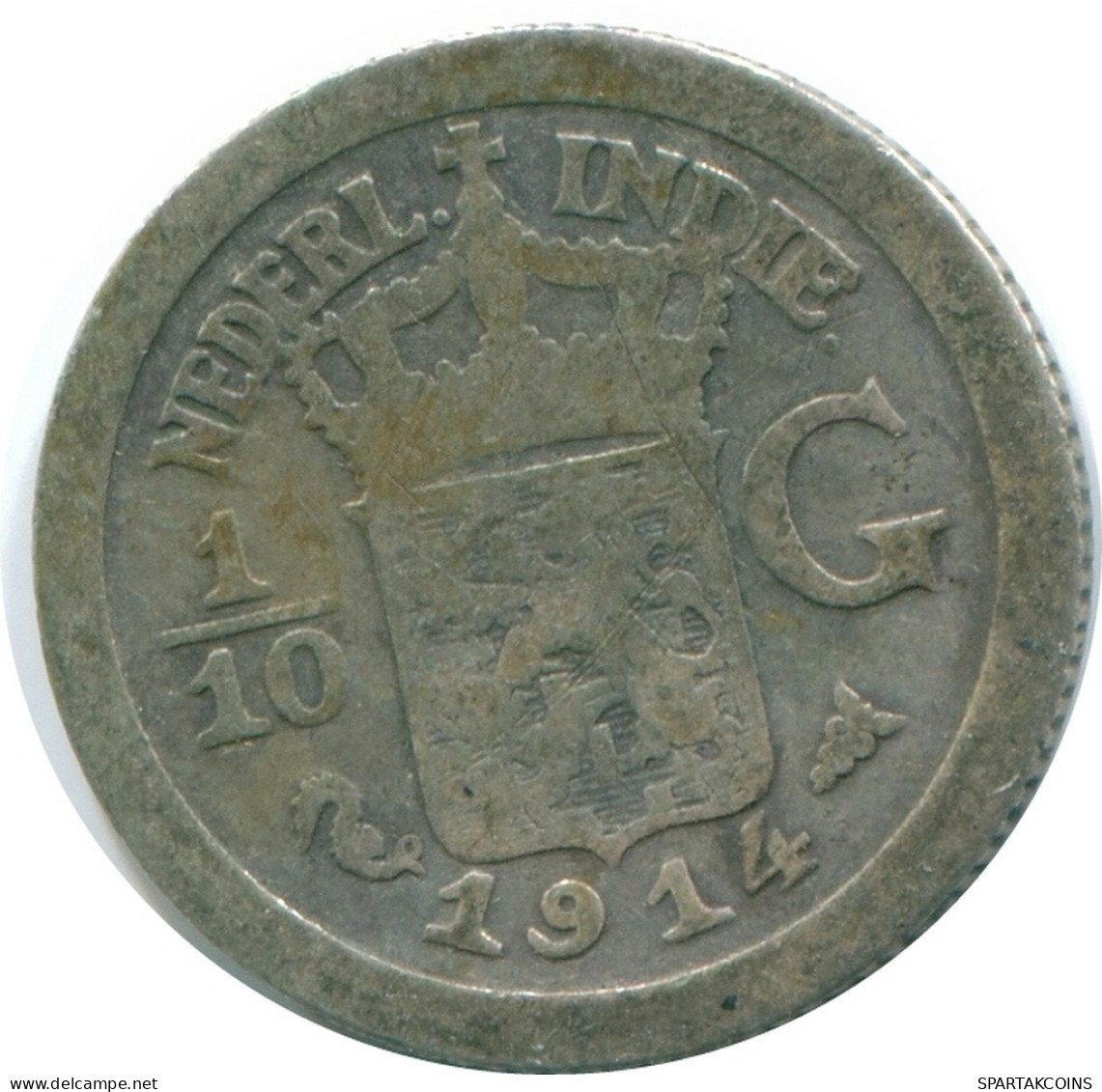 1/10 GULDEN 1914 INDIAS ORIENTALES DE LOS PAÍSES BAJOS PLATA #NL13309.3.E.A - Nederlands-Indië