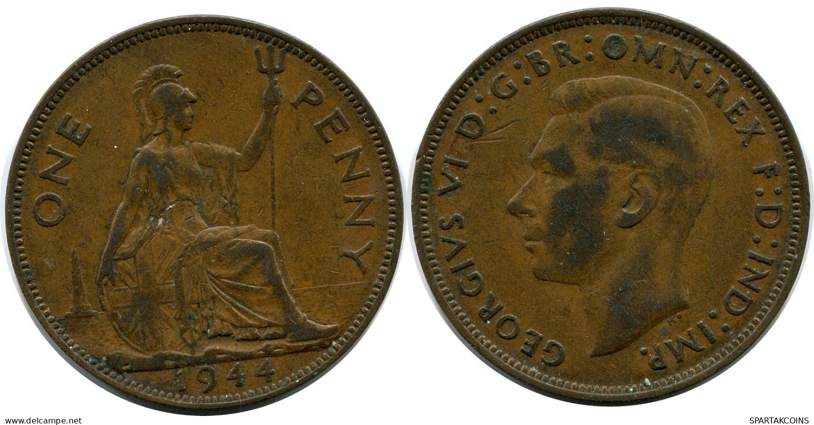 PENNY 1944 UK GROßBRITANNIEN GREAT BRITAIN Münze #AZ828.D.A - D. 1 Penny