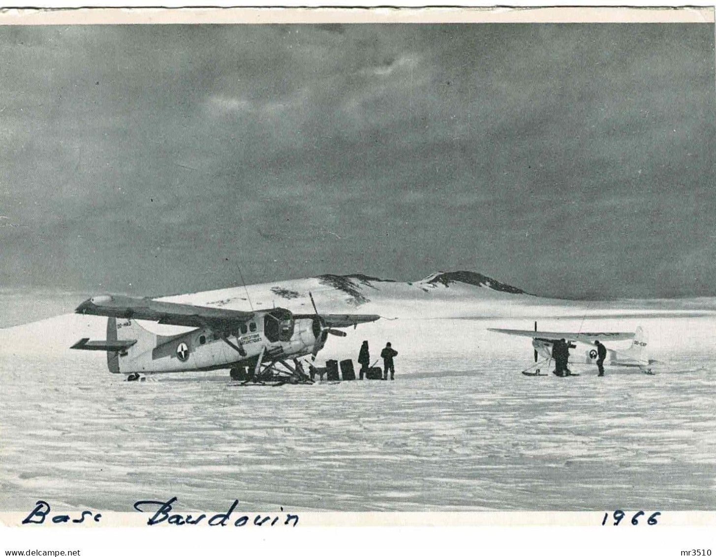 Otter En Cessna Vliegtuigen Bij Een Depot, 250 Km. Ten Zuiden Van De Koning Boudewijn Basis (BNAE 1966) - History