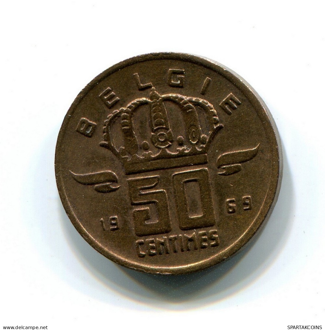 50 CENTIMES 1969 DUTCH Text BELGIQUE BELGIUM Pièce #BB385.F.A - 50 Cents