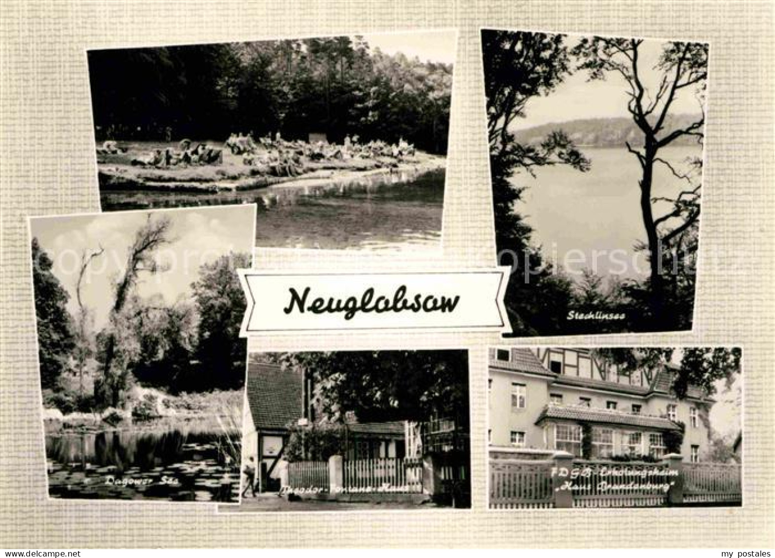 72633057 Neuglobsow Badestrand Stechlinsee Dagower See Theodor Fontane Haus FDGB - Neuglobsow