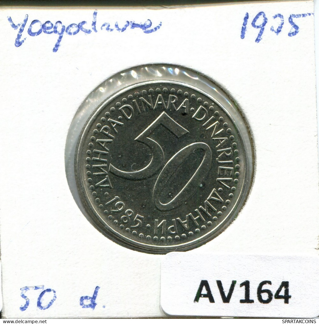 50 DINARA 1985 YUGOSLAVIA Coin #AV164.U.A - Yugoslavia