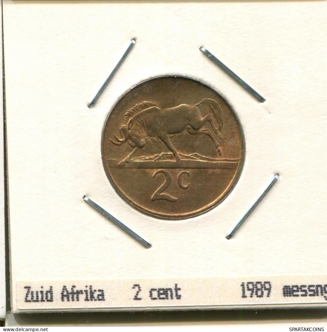 2 CENTS 1989 SÜDAFRIKA SOUTH AFRICA Münze #AS286.D.A - Afrique Du Sud