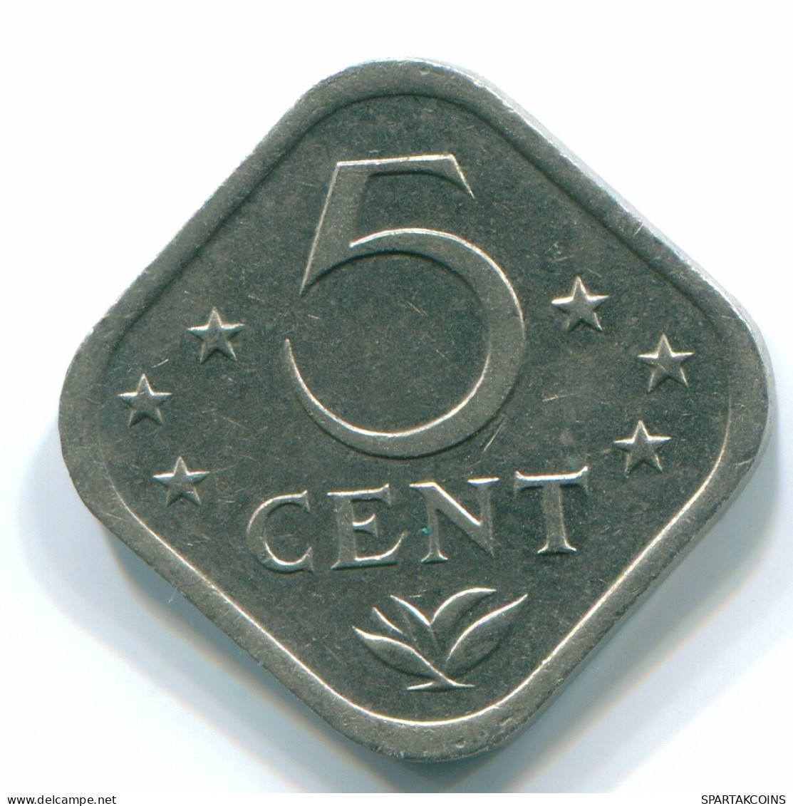 5 CENTS 1982 ANTILLAS NEERLANDESAS Nickel Colonial Moneda #S12349.E.A - Niederländische Antillen