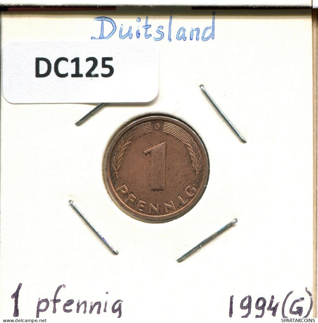 1 PFENNIG 1994 G BRD ALEMANIA Moneda GERMANY #DC125.E.A - 1 Pfennig