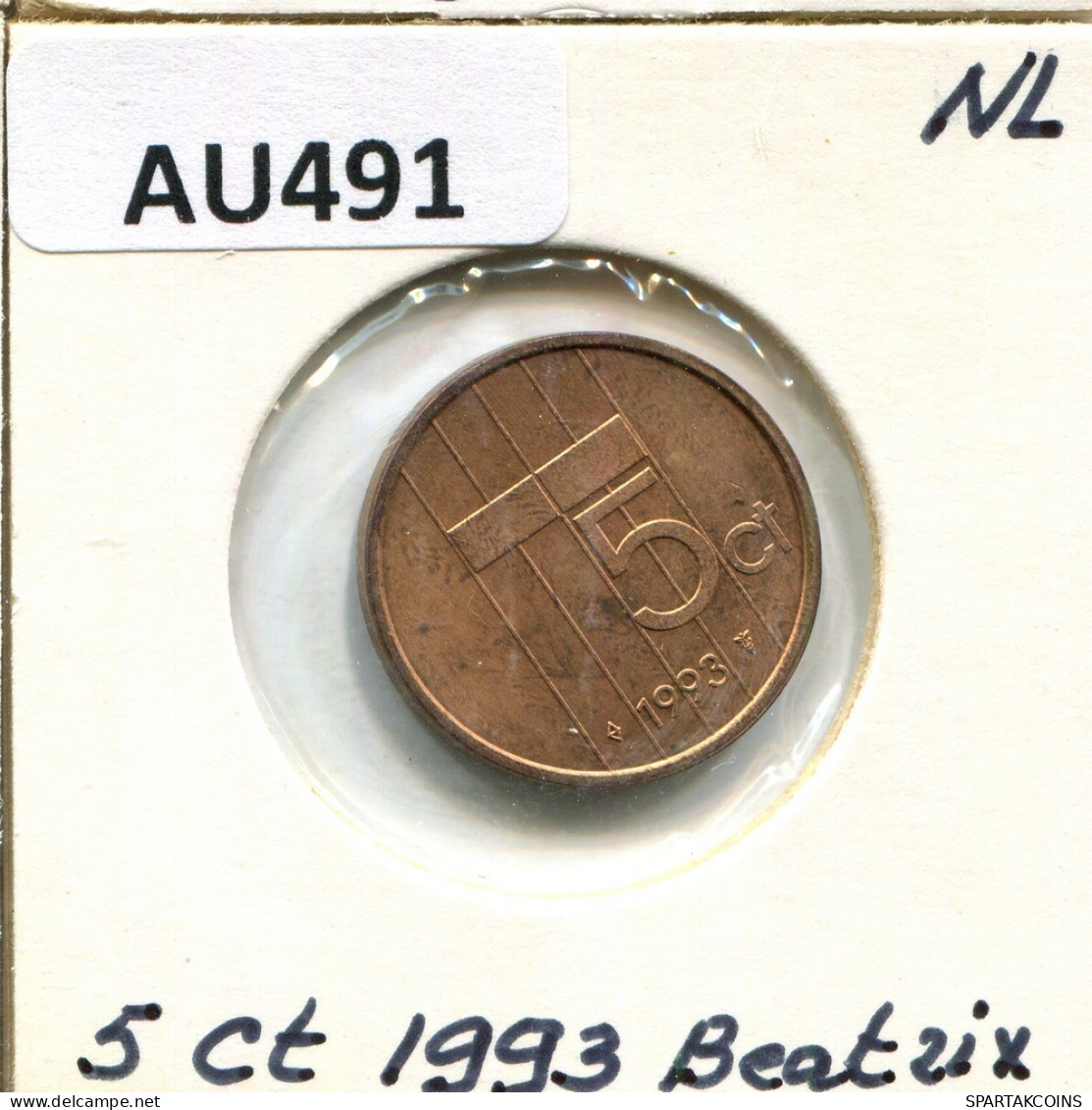 5 CENTS 1993 NÉERLANDAIS NETHERLANDS Pièce #AU491.F.A - 1980-2001 : Beatrix