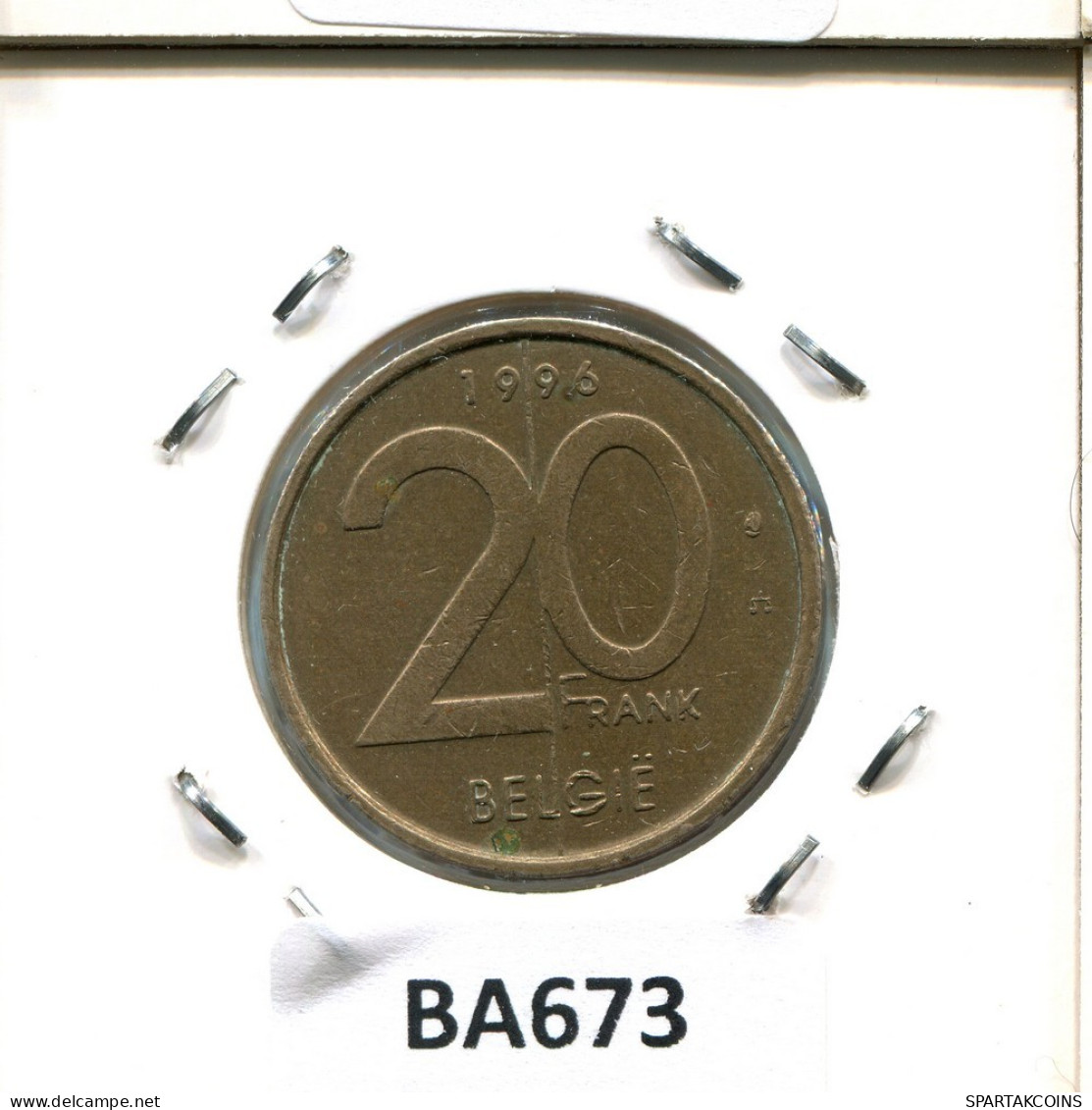 20 FRANCS 1996 DUTCH Text BELGIEN BELGIUM Münze #BA673.D.A - 20 Francs