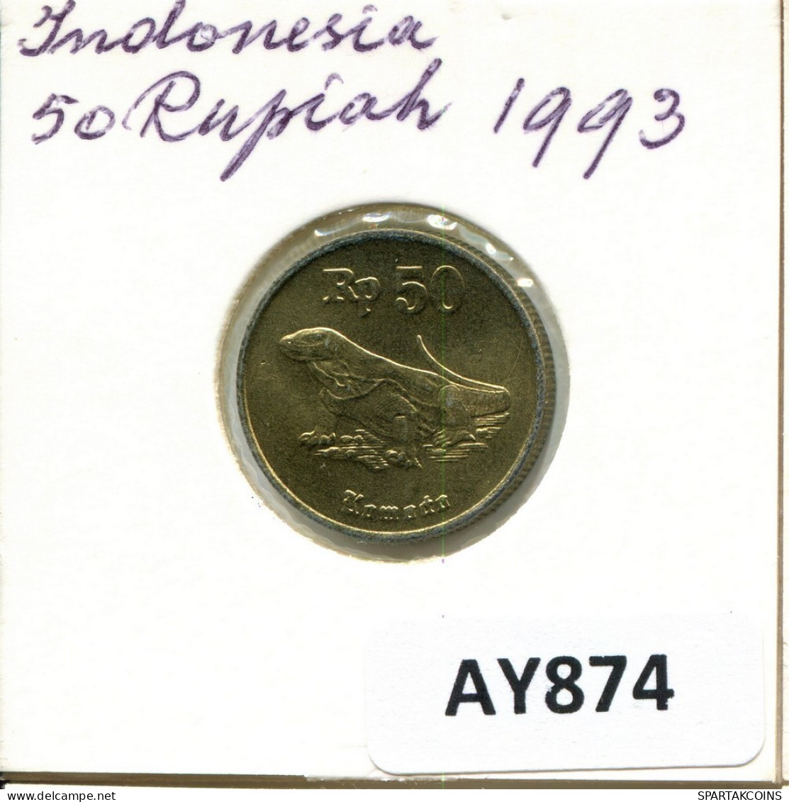50 RUPIAH 1993 INDONESIA Coin #AY874.U.A - Indonesia