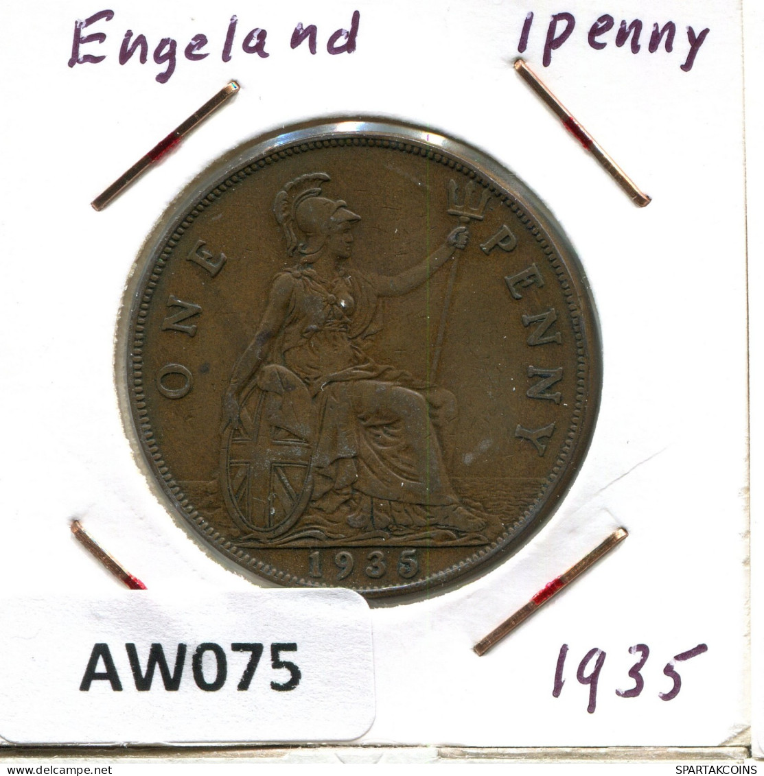 PENNY 1935 UK GREAT BRITAIN Coin #AW075.U.A - D. 1 Penny