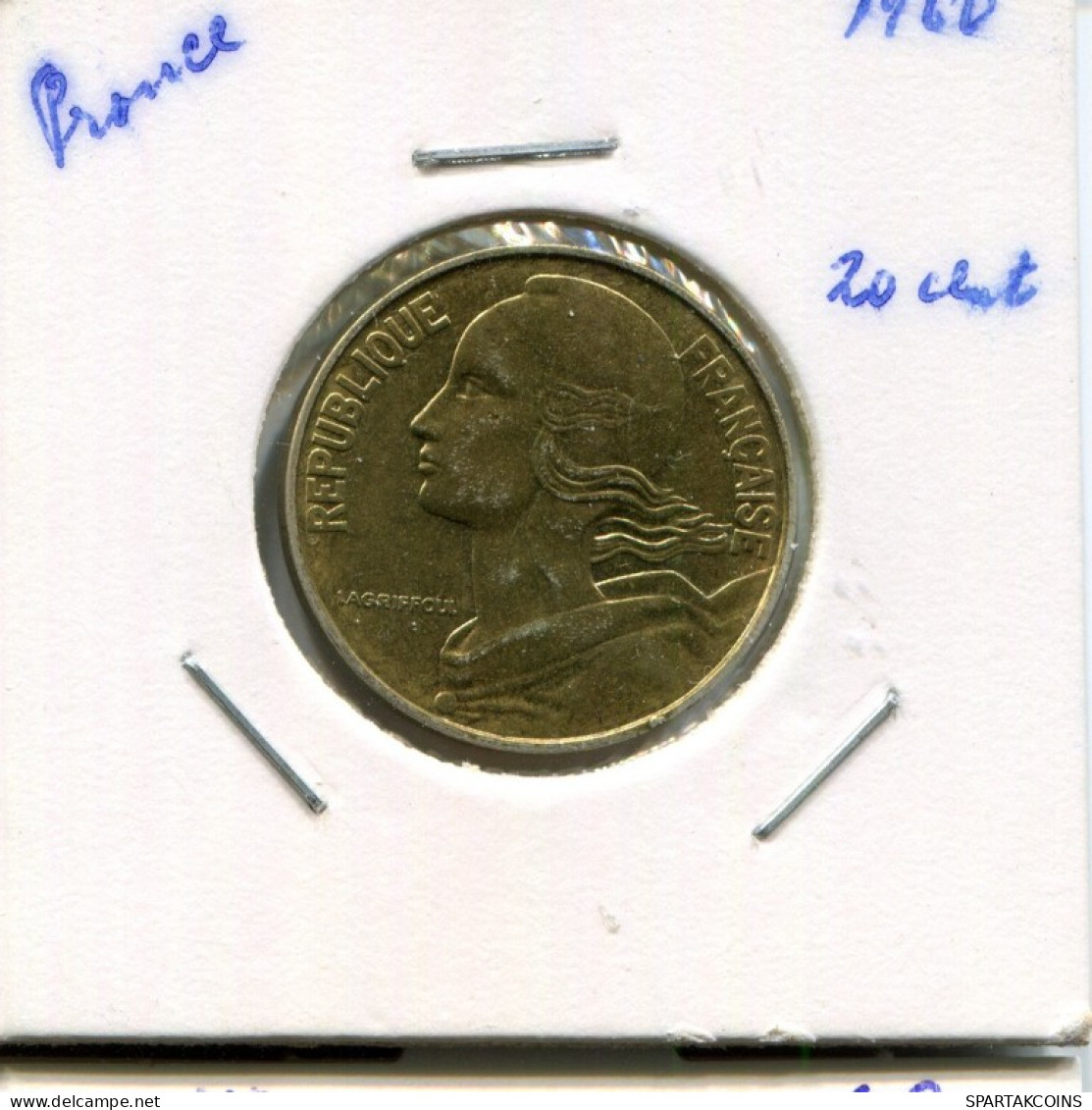 20 CENTIMES 1980 FRANCIA FRANCE Moneda #AN892.E.A - 20 Centimes