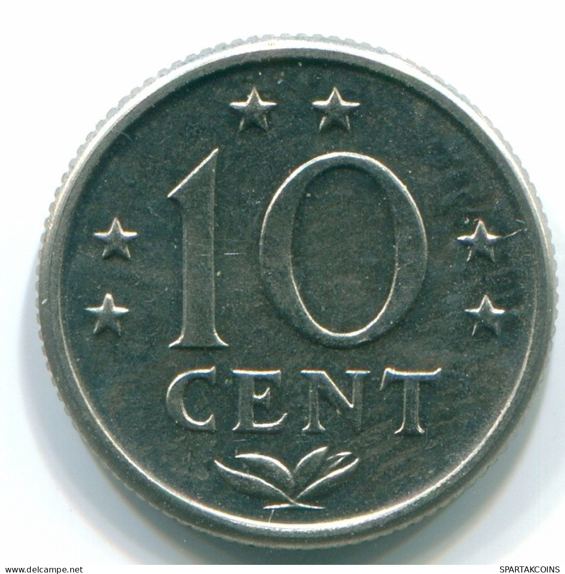 10 CENTS 1974 ANTILLES NÉERLANDAISES Nickel Colonial Pièce #S13511.F.A - Antilles Néerlandaises