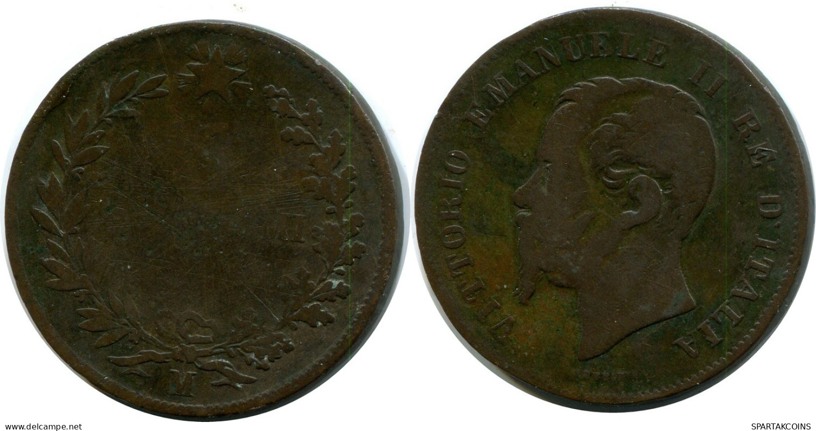 2 CENTESIMI 1867 ITALIE ITALY Pièce Victor Emmanuel II #AW790.F.A - 1861-1878 : Vittoro Emanuele II