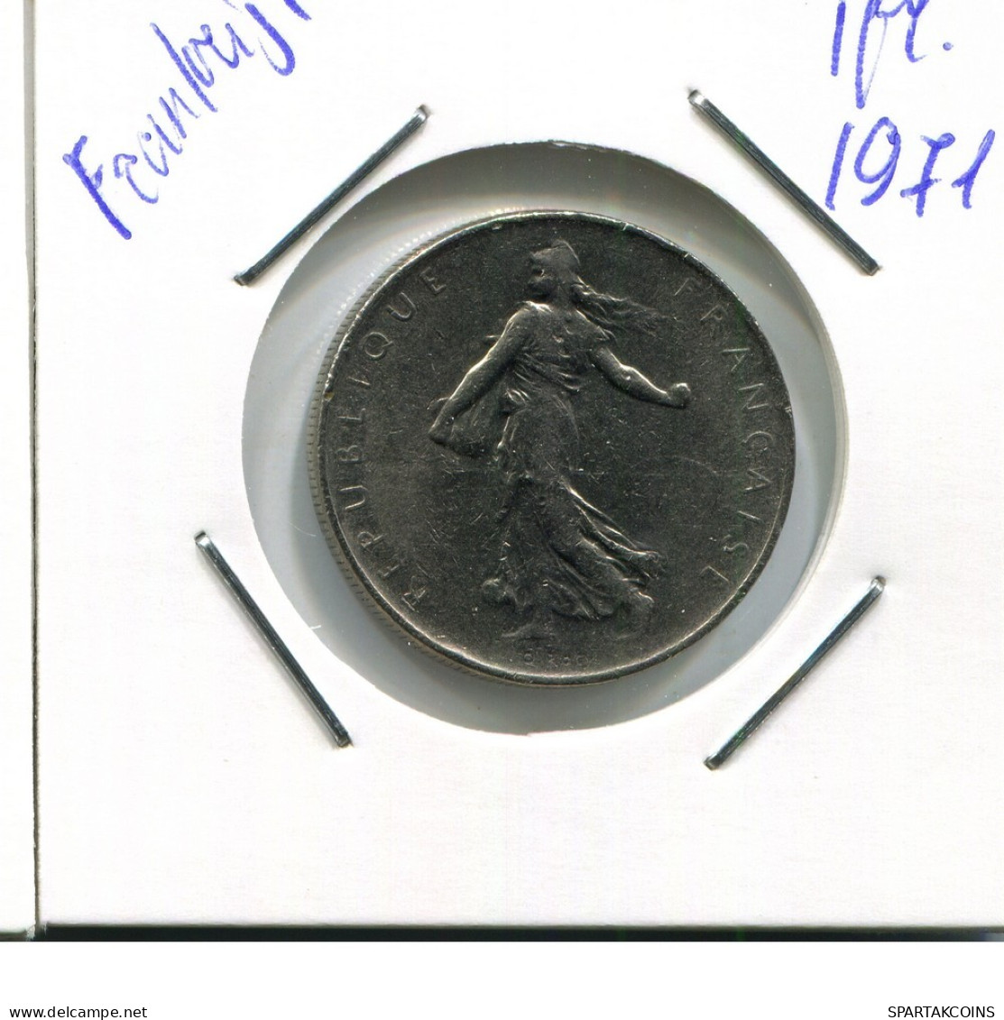 1 FRANC 1971 FRANKREICH FRANCE Französisch Münze #AP062.D.A - 1 Franc