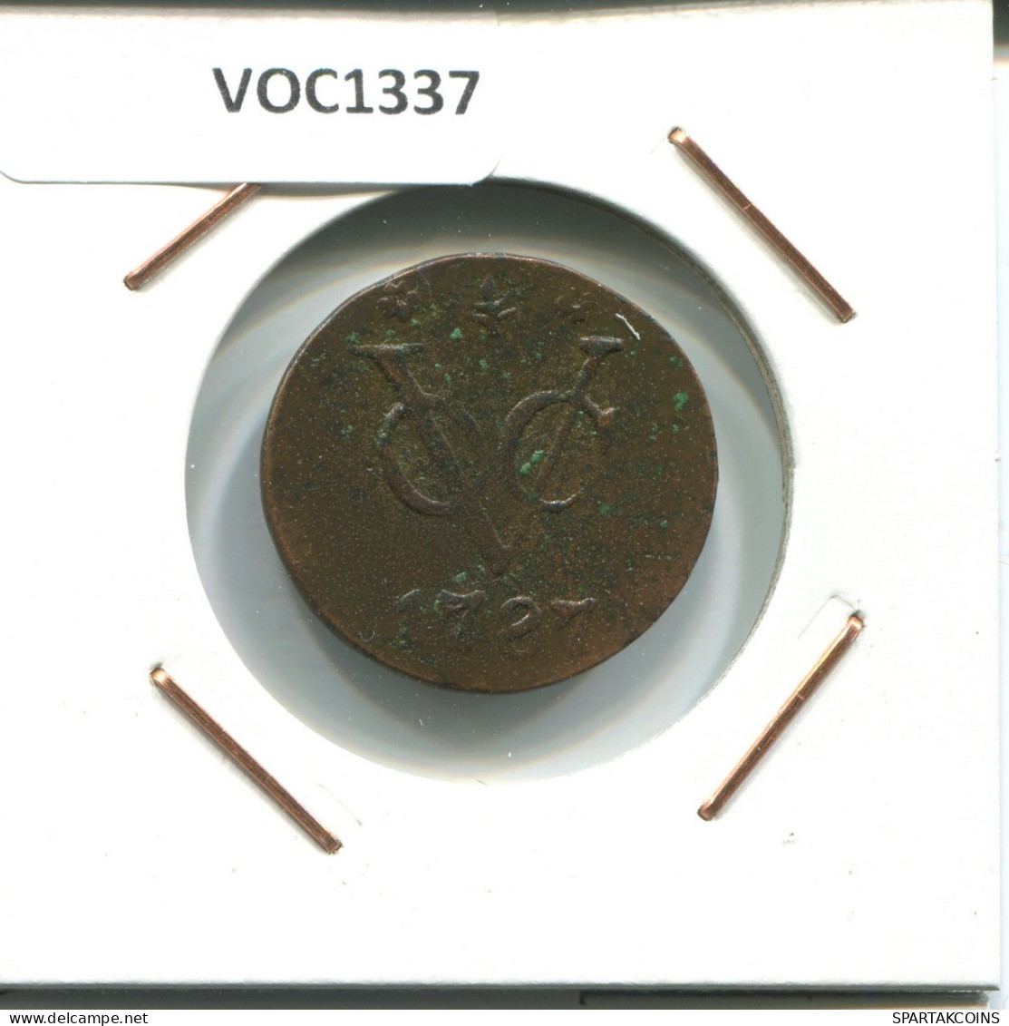 1787 GELDERLAND VOC Duit NIEDERLANDE OSTINDIEN NY COLONIAL PENNY #VOC1337.12.D.A - Niederländisch-Indien