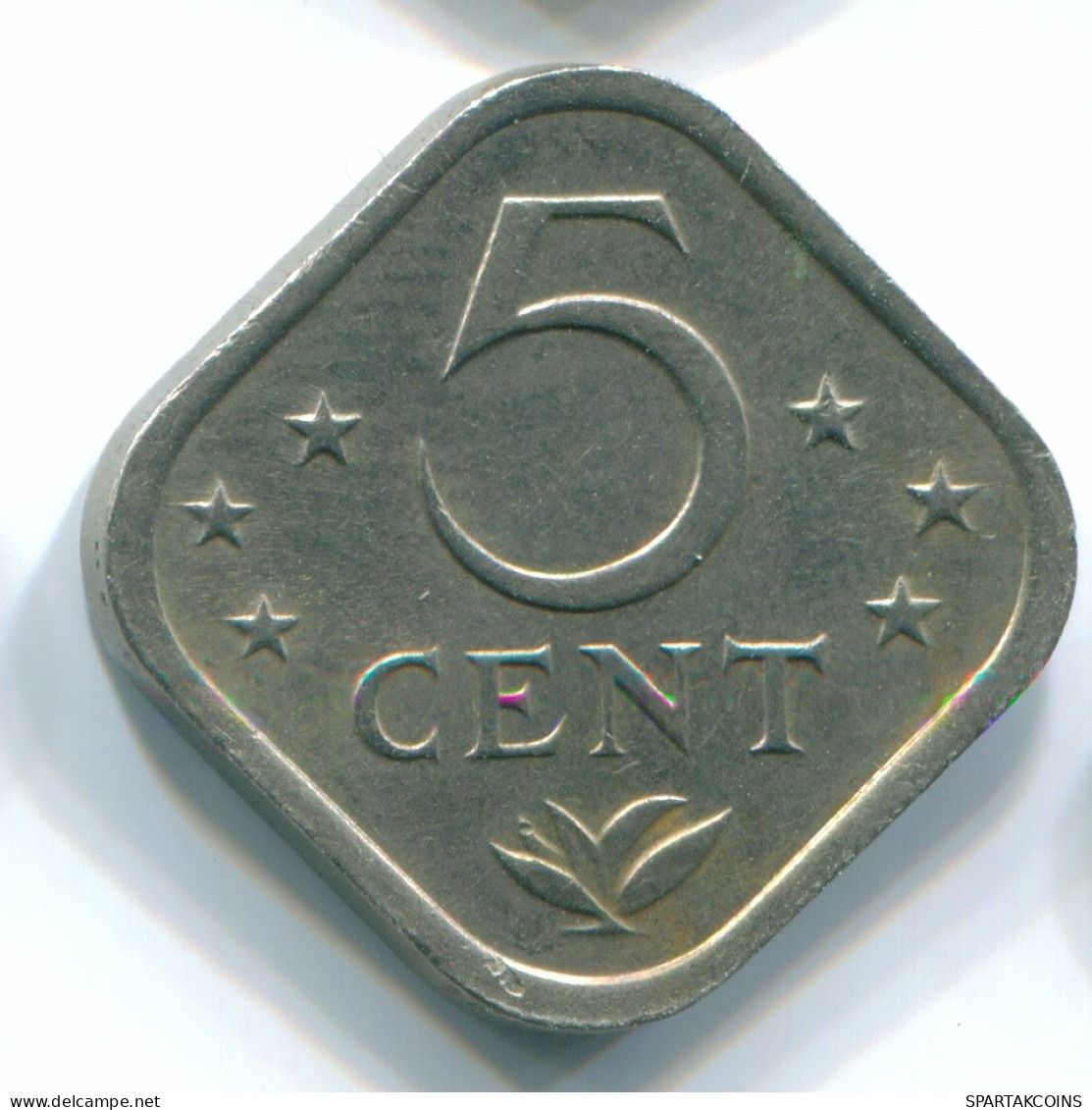 5 CENTS 1975 NETHERLANDS ANTILLES Nickel Colonial Coin #S12253.U.A - Niederländische Antillen