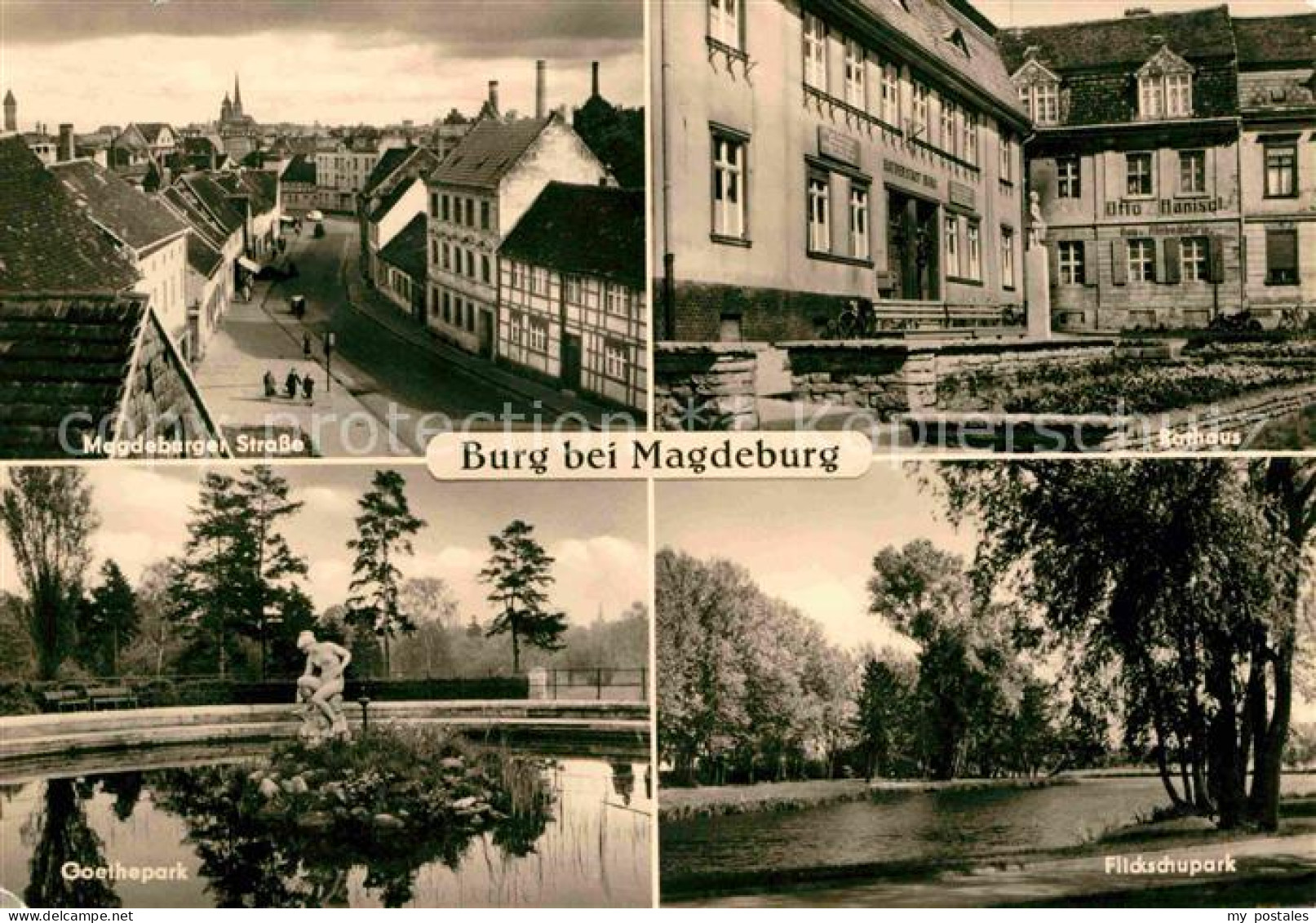 72633015 Burg Magdeburg Magdeburger Strasse Rathaus Flickschupark Goethepark Bur - Andere & Zonder Classificatie
