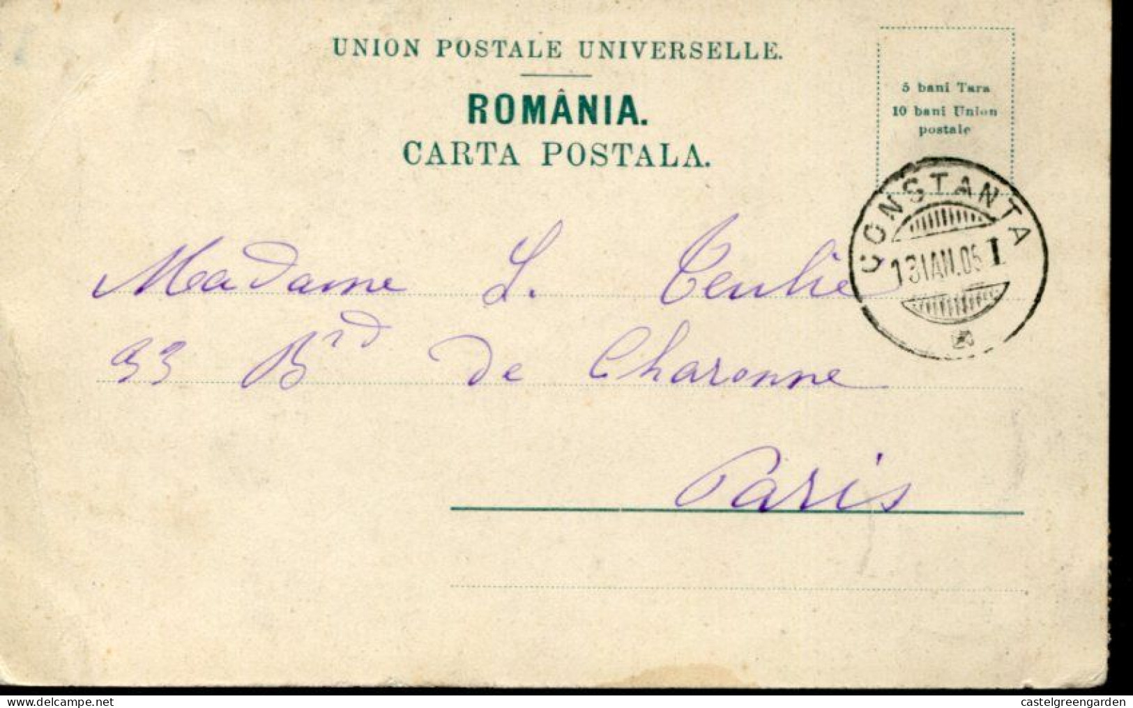 X0604 Romania, Maximum TCV Of The King Karl I.with Family,postmark Of Constanta 13.Ian.1905, See 2 Scan - Brieven En Documenten