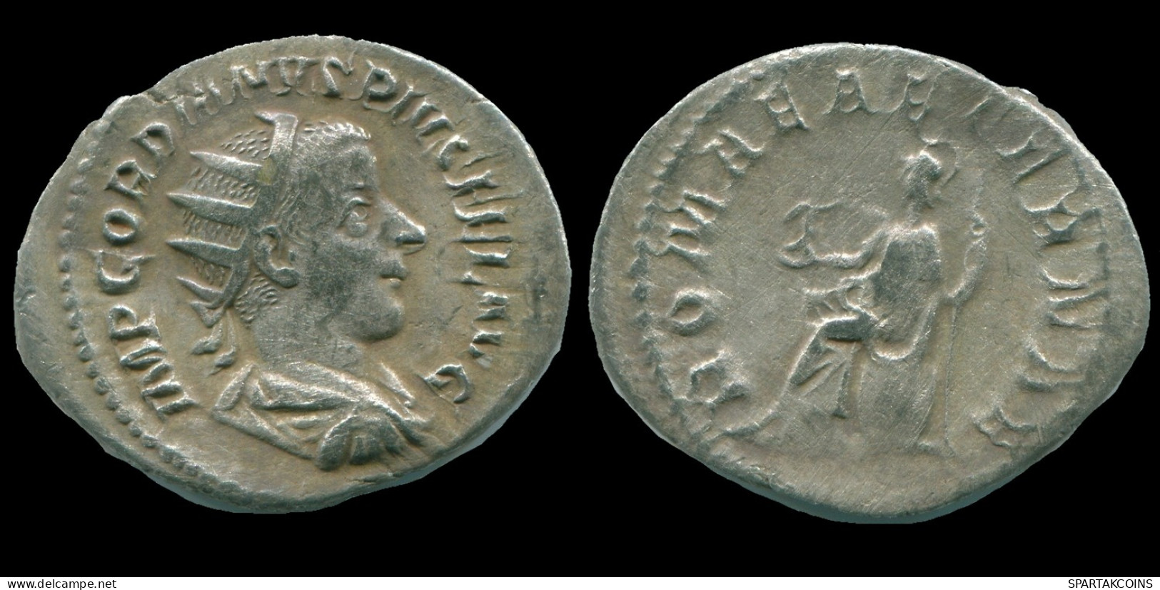 GORDIAN III AR ANTONINIANUS ROME 2ND OFFICINA ROMAE AETERNAE #ANC13119.43.U.A - L'Anarchie Militaire (235 à 284)