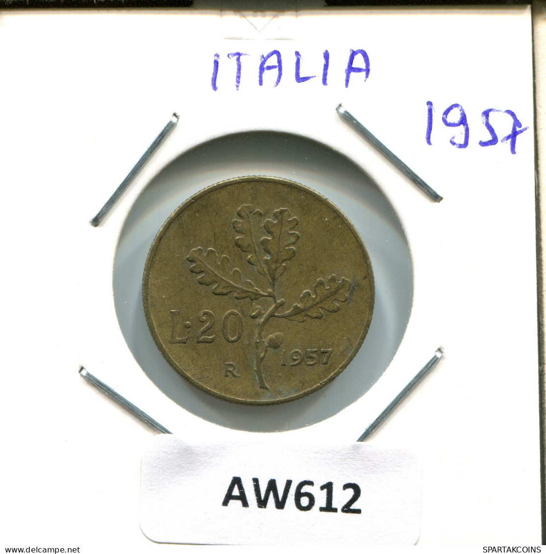 20 LIRE 1957 R ITALIEN ITALY Münze #AW612.D.A - 20 Lire