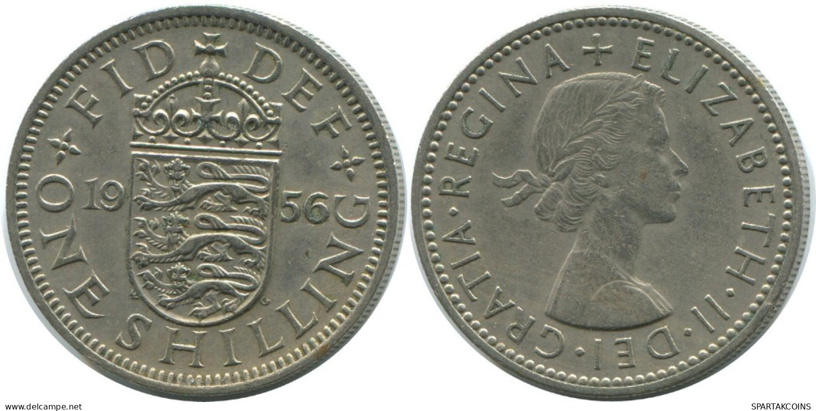SHILLING 1956 UK GREAT BRITAIN Coin #AG984.1.U.A - I. 1 Shilling