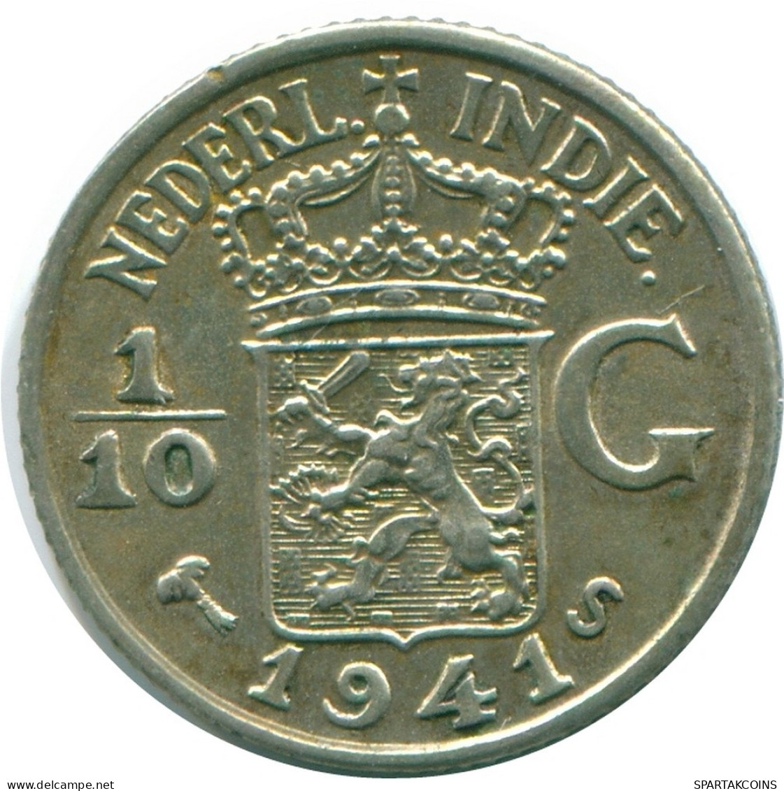 1/10 GULDEN 1941 S INDIAS ORIENTALES DE LOS PAÍSES BAJOS PLATA #NL13755.3.E.A - Indes Néerlandaises