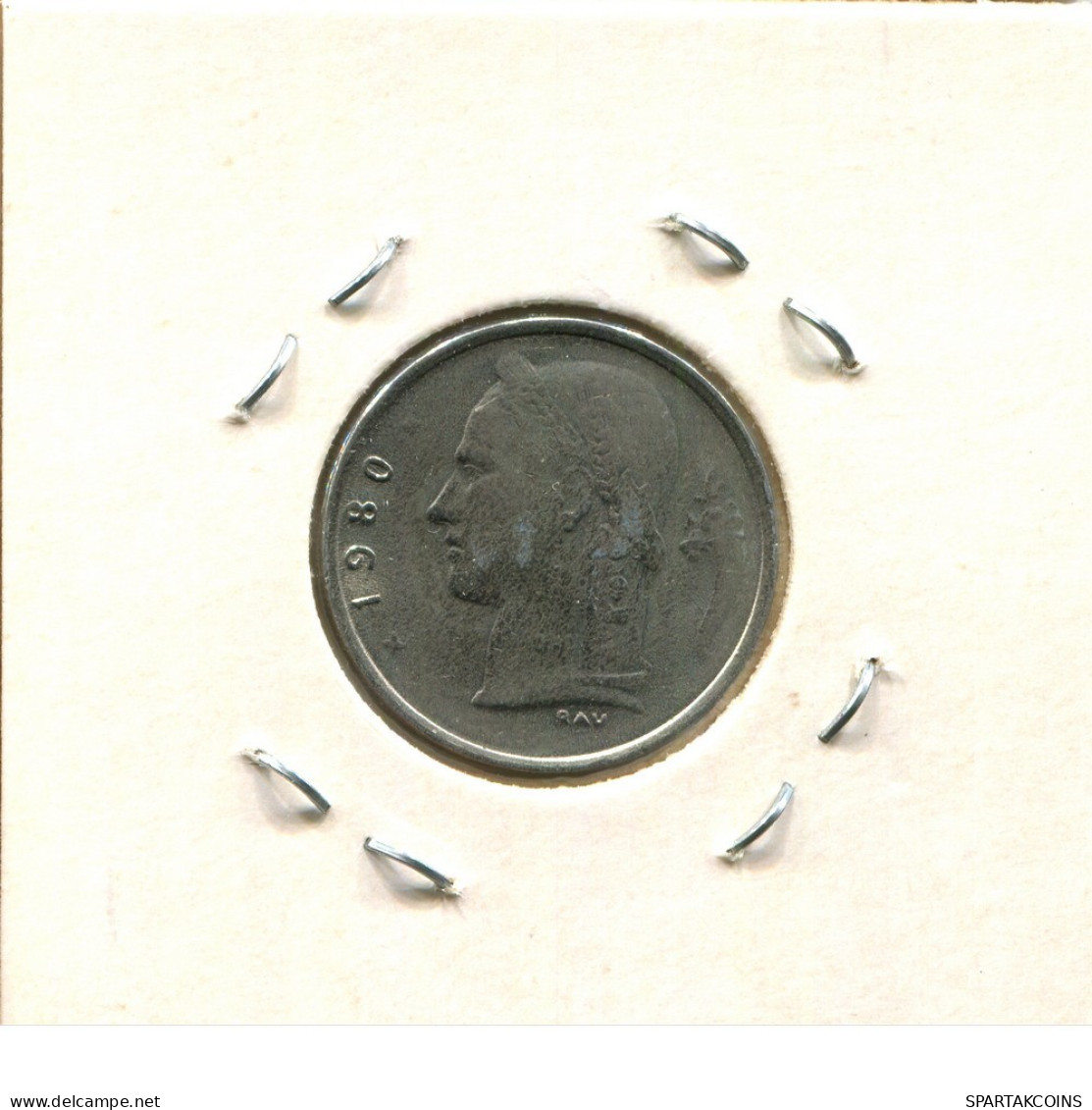 1 FRANC 1980 FRENCH Text BÉLGICA BELGIUM Moneda #BA542.E.A - 1 Franc