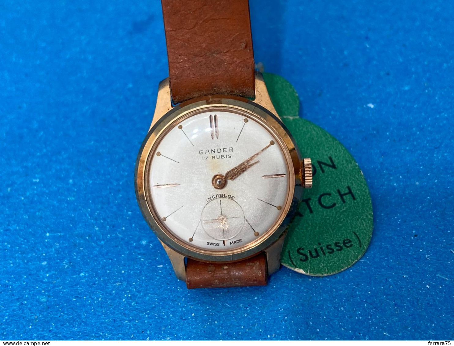 OROLOGIO DONNA GANDER MECCANICO A CARICA MANUALE INCABLOC FUNZIONANTE VINTAGE - Montres Gousset