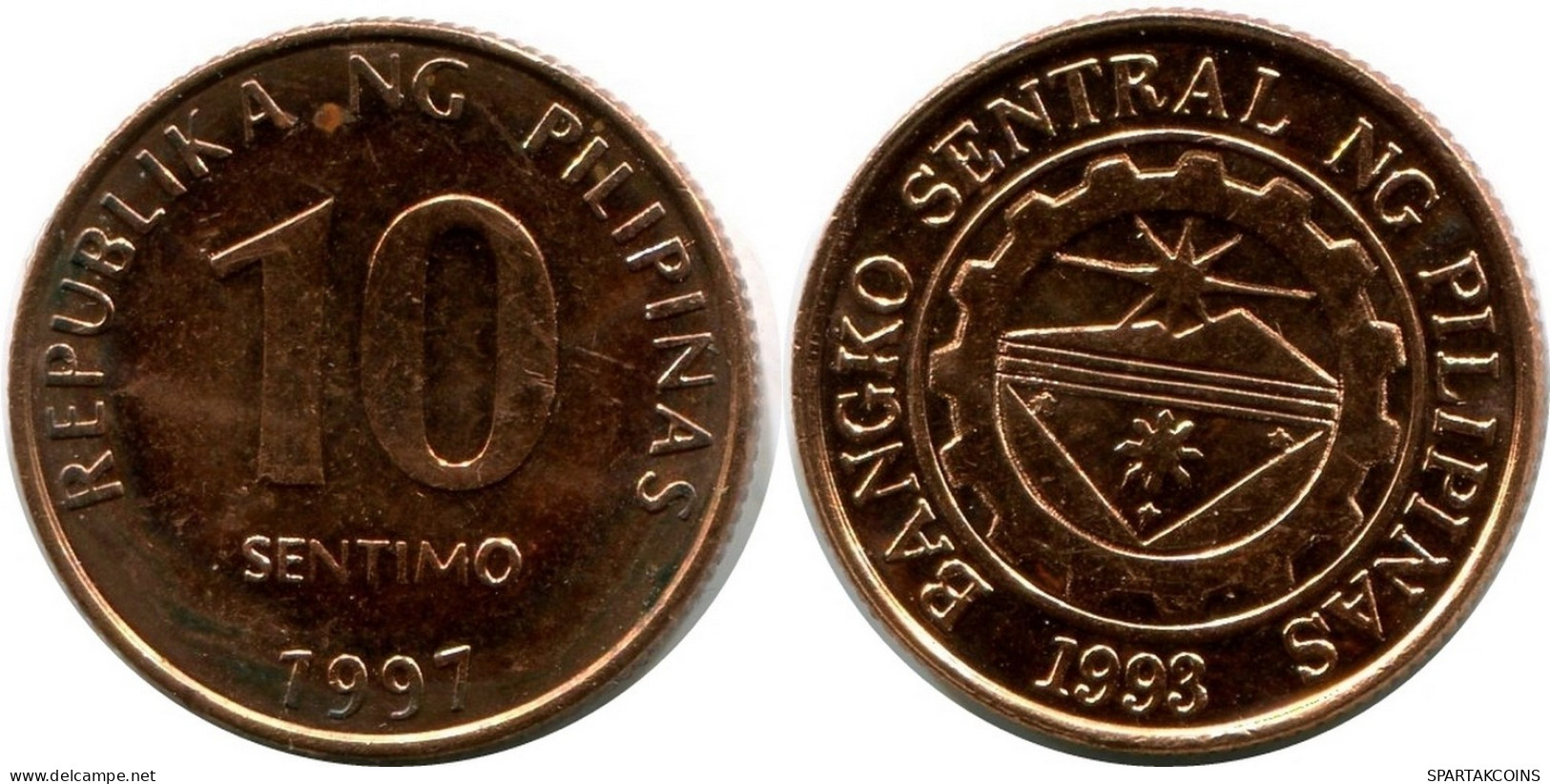 10 CENTIMO 1997 PHILIPPINES UNC Coin #M10039.U.A - Philippines