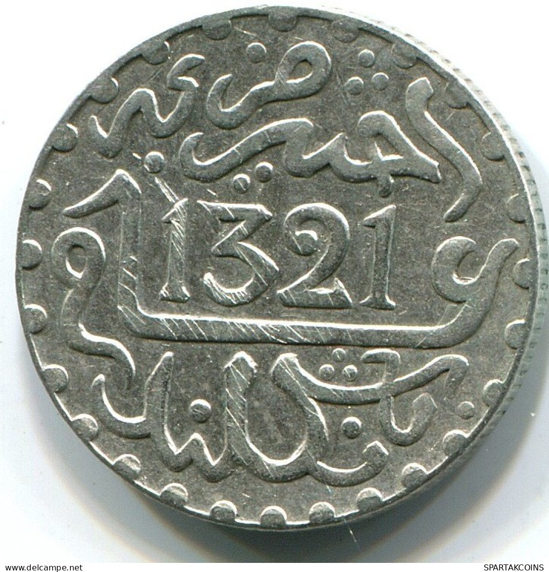 1/2 DIRHAM AH 1321 -1903 MOROCCO Abd Al-Aziz Birmingham Münze #W10472.15.D.A - Maroc