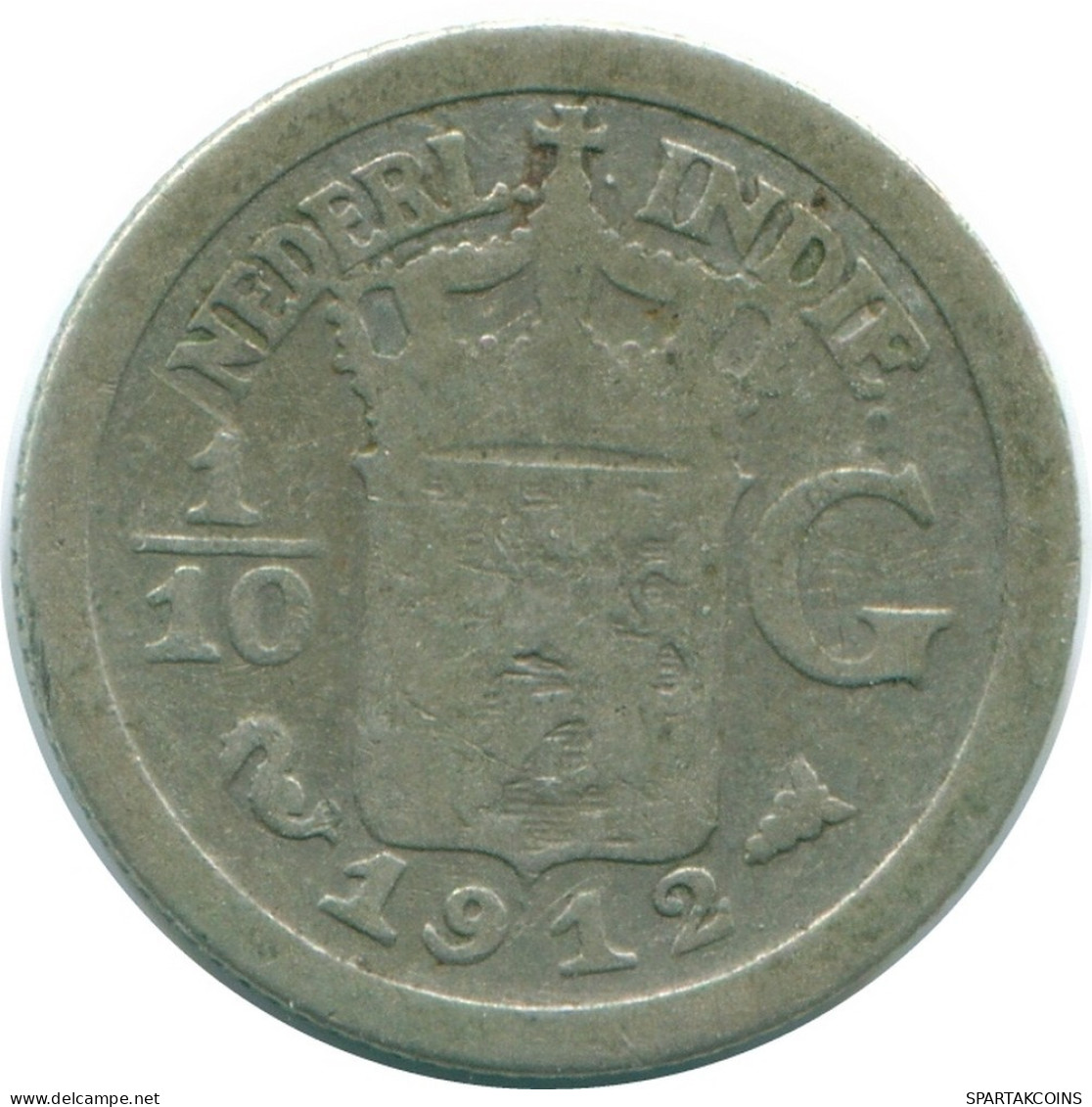 1/10 GULDEN 1912 NIEDERLANDE OSTINDIEN SILBER Koloniale Münze #NL13265.3.D.A - Indes Néerlandaises
