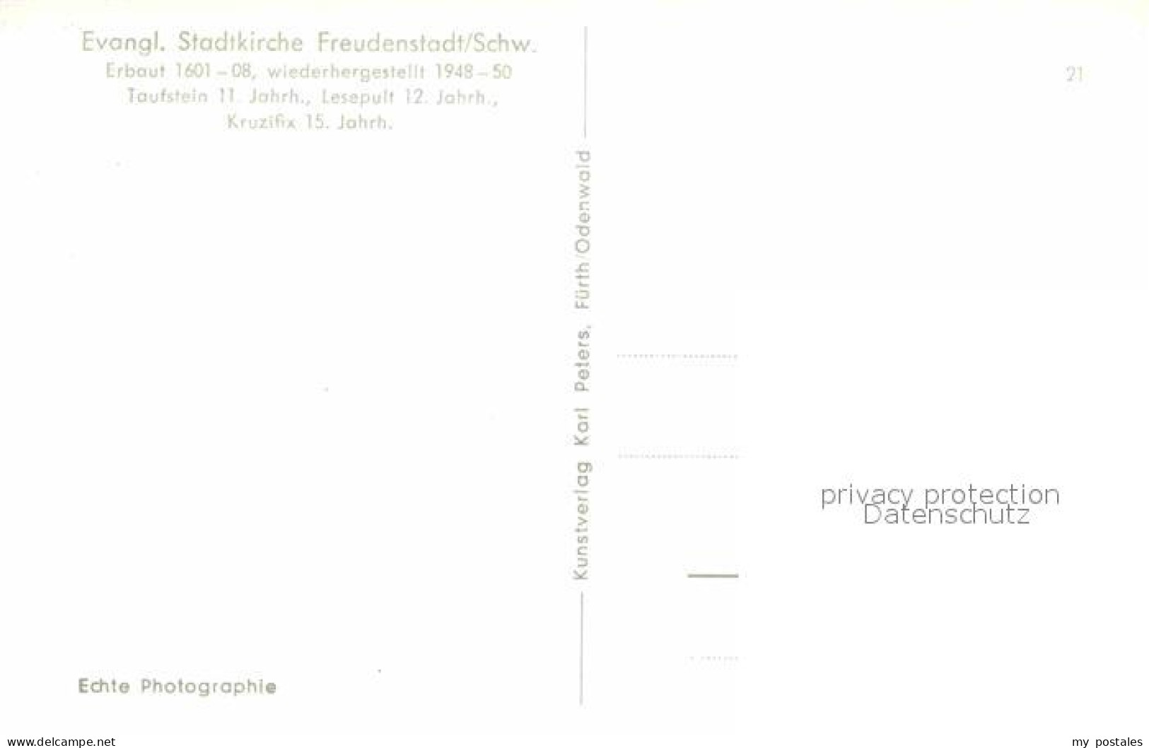 72632995 Freudenstadt Taufstein Lesepult Kruzifix Evangelische Stadtkirche Freud - Freudenstadt