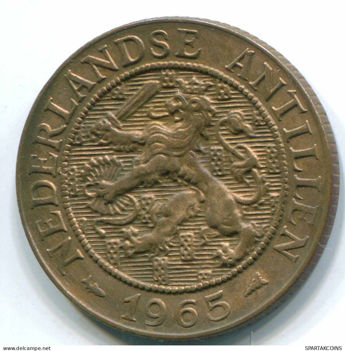 2 1/2 CENT 1965 CURACAO NEERLANDÉS NETHERLANDS Bronze Colonial Moneda #S10216.E.A - Curaçao