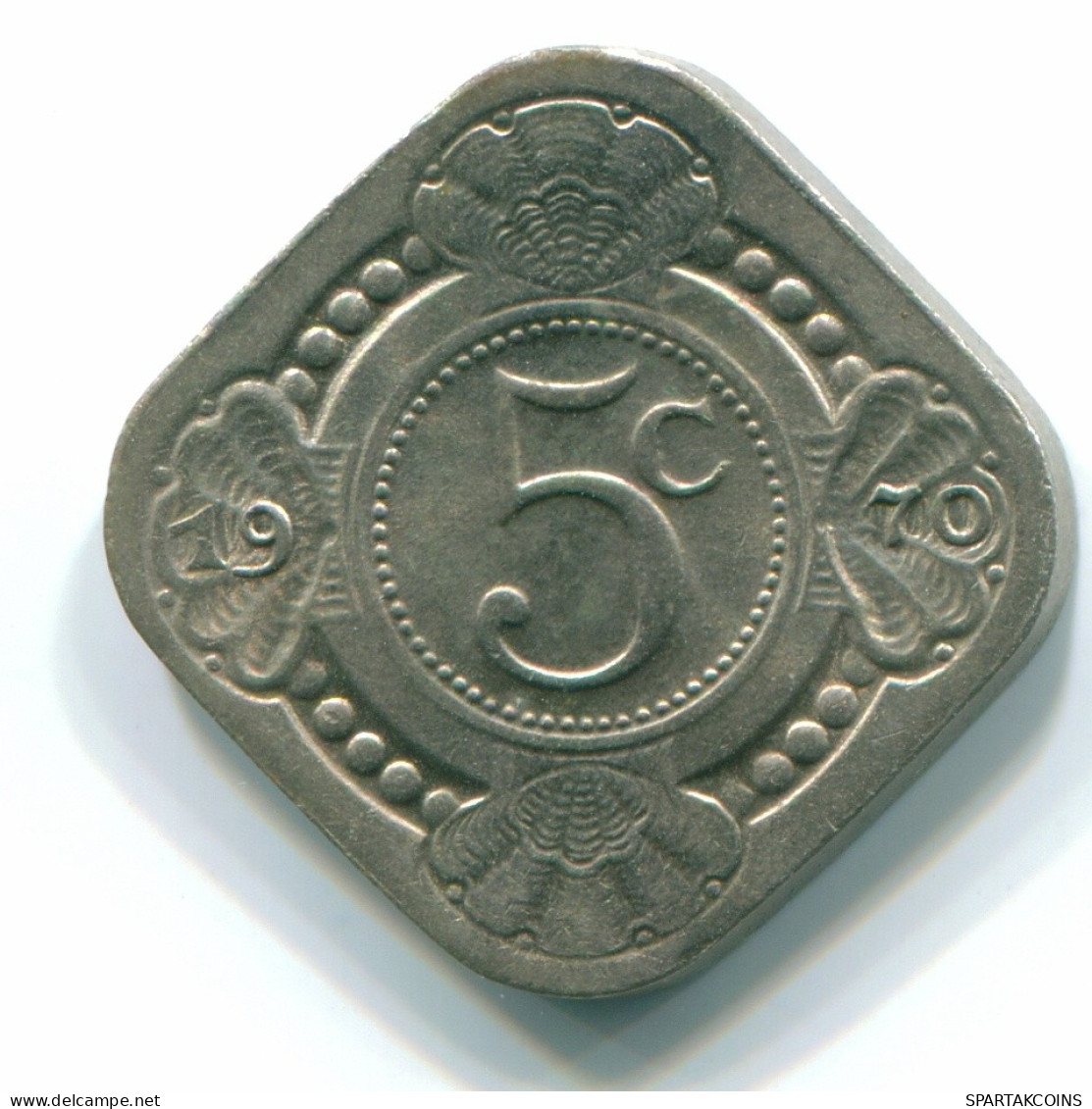 5 CENTS 1970 ANTILLES NÉERLANDAISES Nickel Colonial Pièce #S12505.F.A - Antilles Néerlandaises