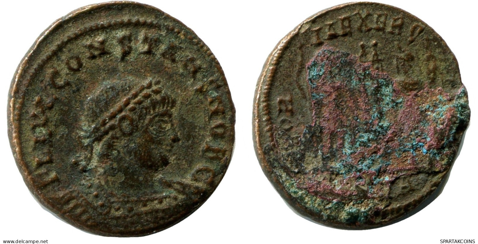 CONSTANS MINTED IN ALEKSANDRIA FOUND IN IHNASYAH HOARD EGYPT #ANC11462.14.E.A - The Christian Empire (307 AD Tot 363 AD)