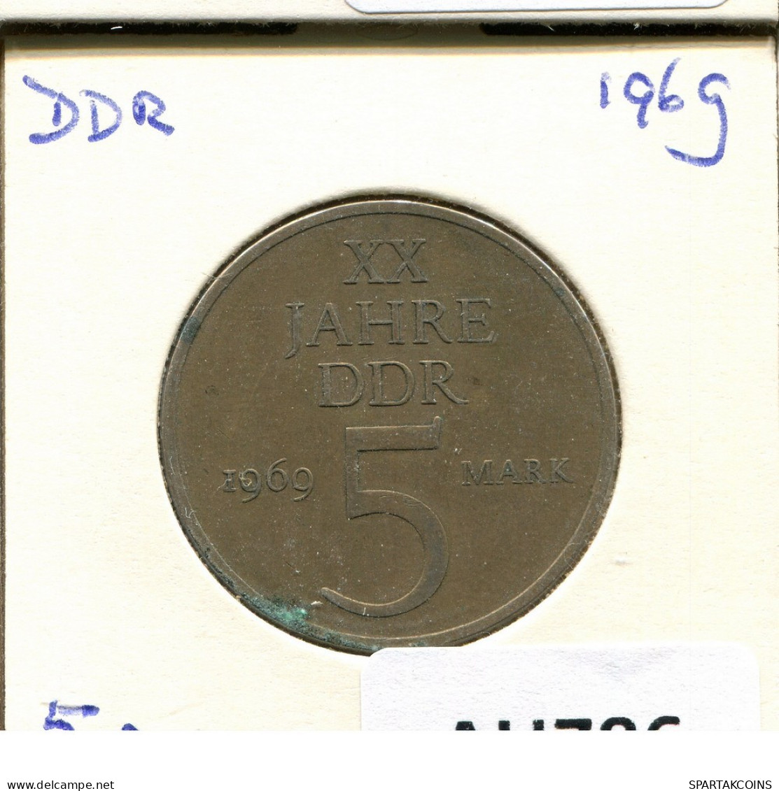 5 MARK 1969 DDR EAST DEUTSCHLAND Münze GERMANY #AU786.D.A - 5 Mark