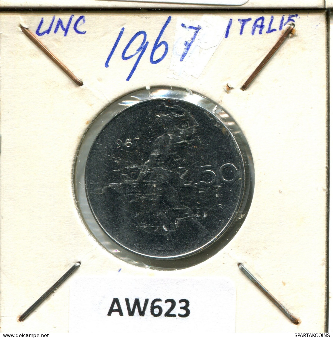 50 LIRE 1967 ITALY Coin #AW623.U.A - 50 Lire