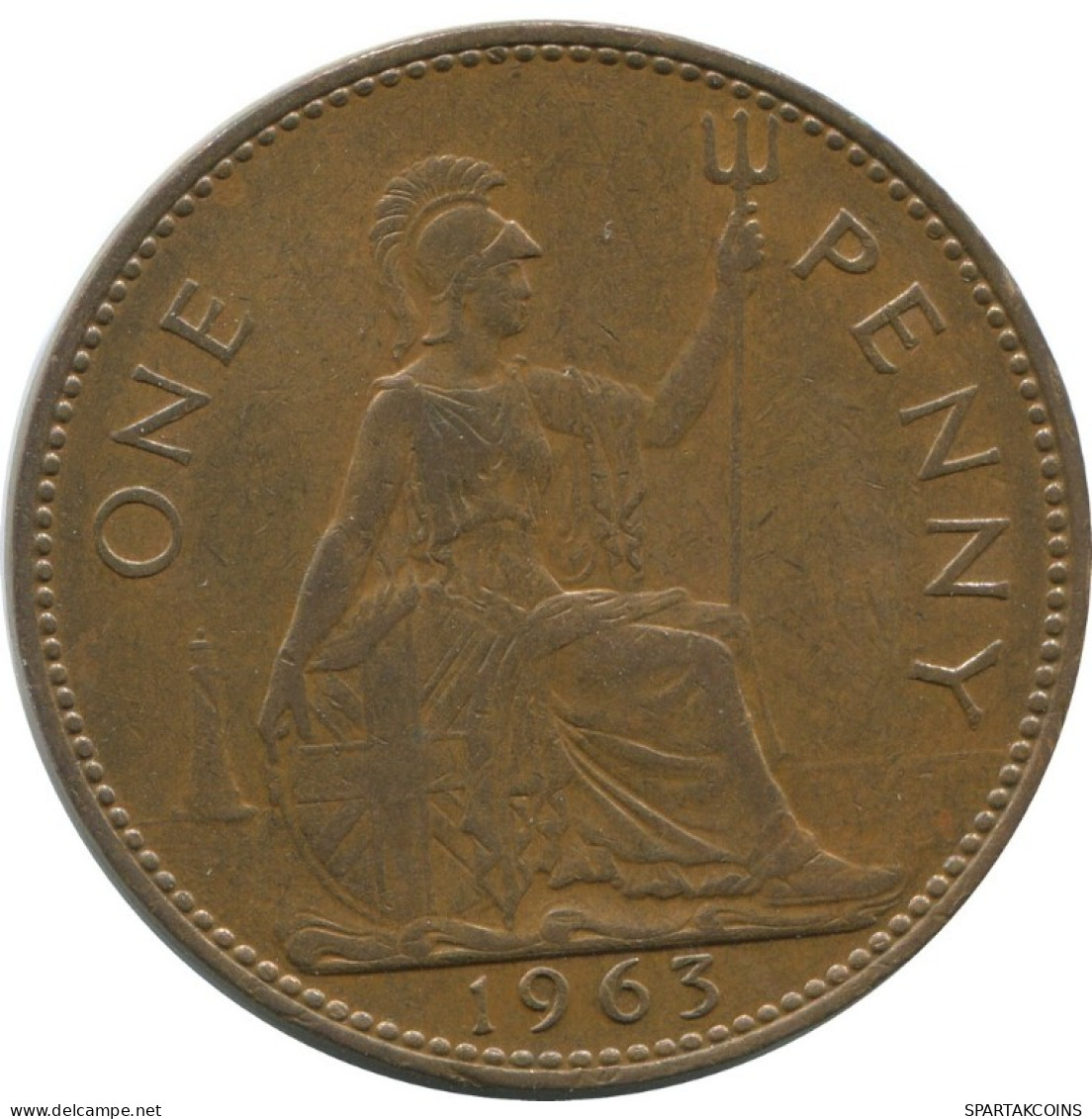 PENNY 1963 UK GROßBRITANNIEN GREAT BRITAIN Münze #AG900.1.D.A - D. 1 Penny
