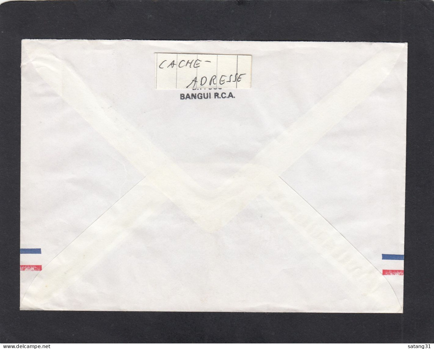 LETTRE DE BANGUI AVEC TIMBRE "SAKPA/CHUTE DE L'EMPIRE/PEIGNE/NOEL".1982. - Centraal-Afrikaanse Republiek