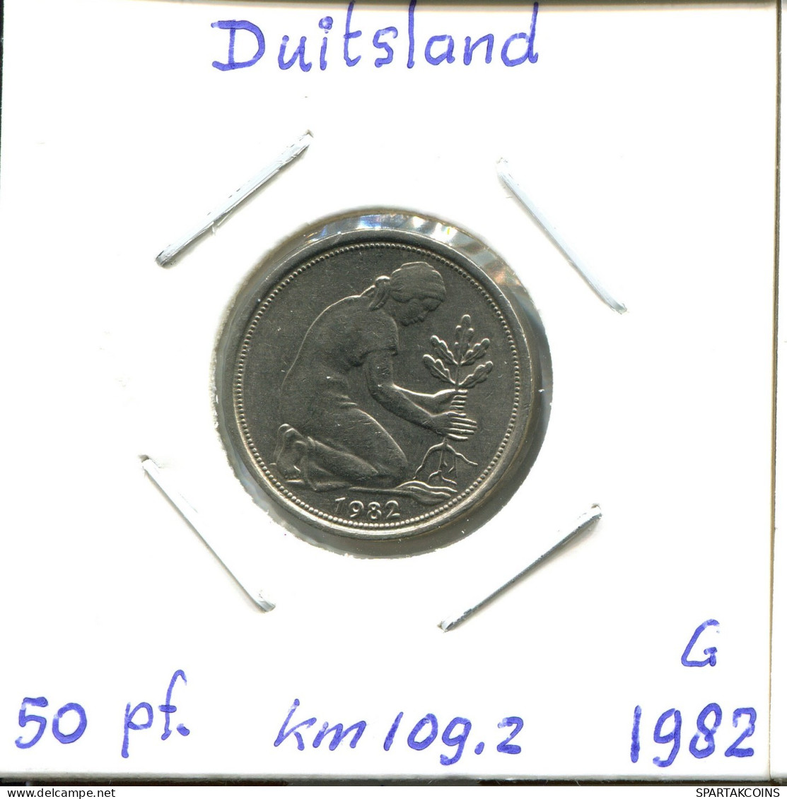 50 PFENNIG 1982 G BRD DEUTSCHLAND Münze GERMANY #DB605.D.A - 50 Pfennig