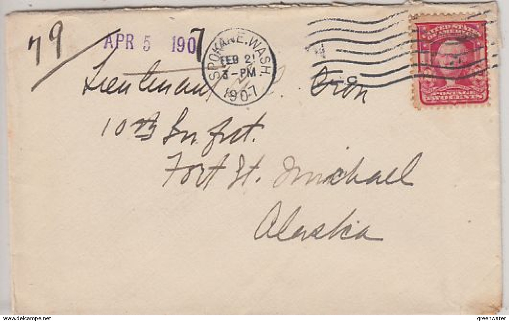 Alaska 1907 Winter mail 6 covers (see description) (59856)