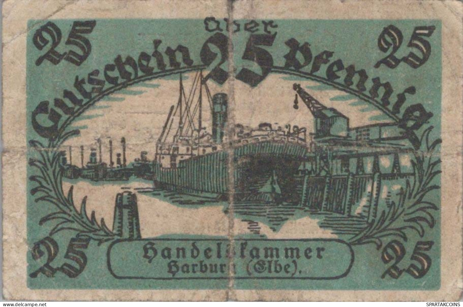 25 PFENNIG 1920 Stadt HARBURG Hanover DEUTSCHLAND Notgeld Banknote #PI218 - [11] Lokale Uitgaven