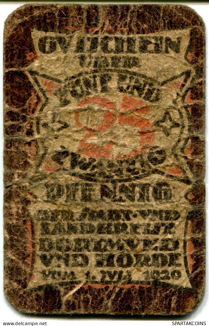 25 PFENNIG 1920 Stadt DORTMUND AND HoRDE Westphalia DEUTSCHLAND Notgeld Papiergeld Banknote #PL533 - Lokale Ausgaben