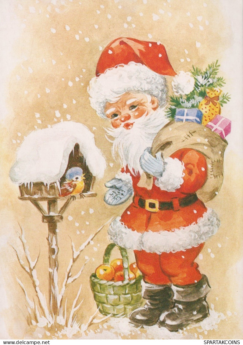 BABBO NATALE Natale Vintage Cartolina CPSM #PAJ612.IT - Kerstman