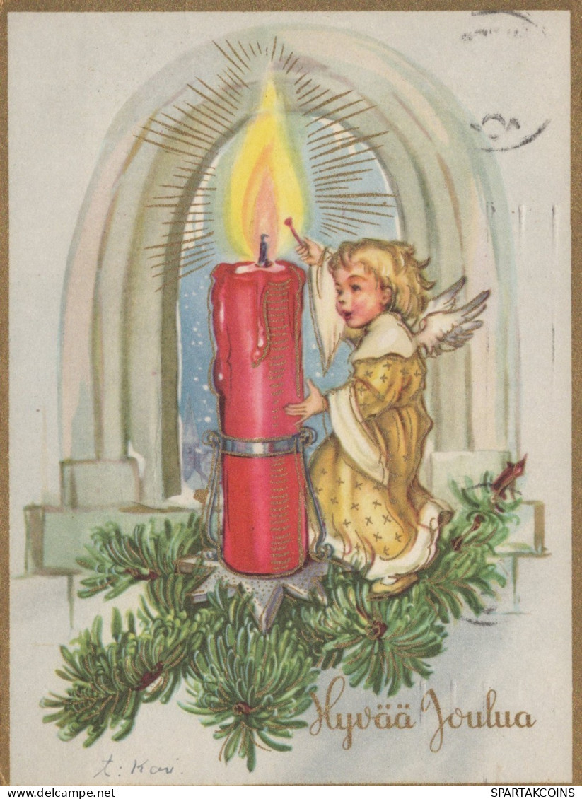 ANGELO Buon Anno Natale Vintage Cartolina CPSM #PAH146.IT - Angels
