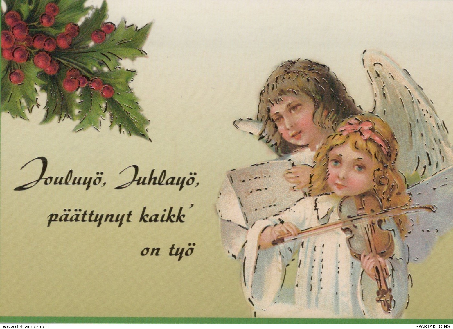 ANGELO Buon Anno Natale Vintage Cartolina CPSM #PAH021.IT - Angels