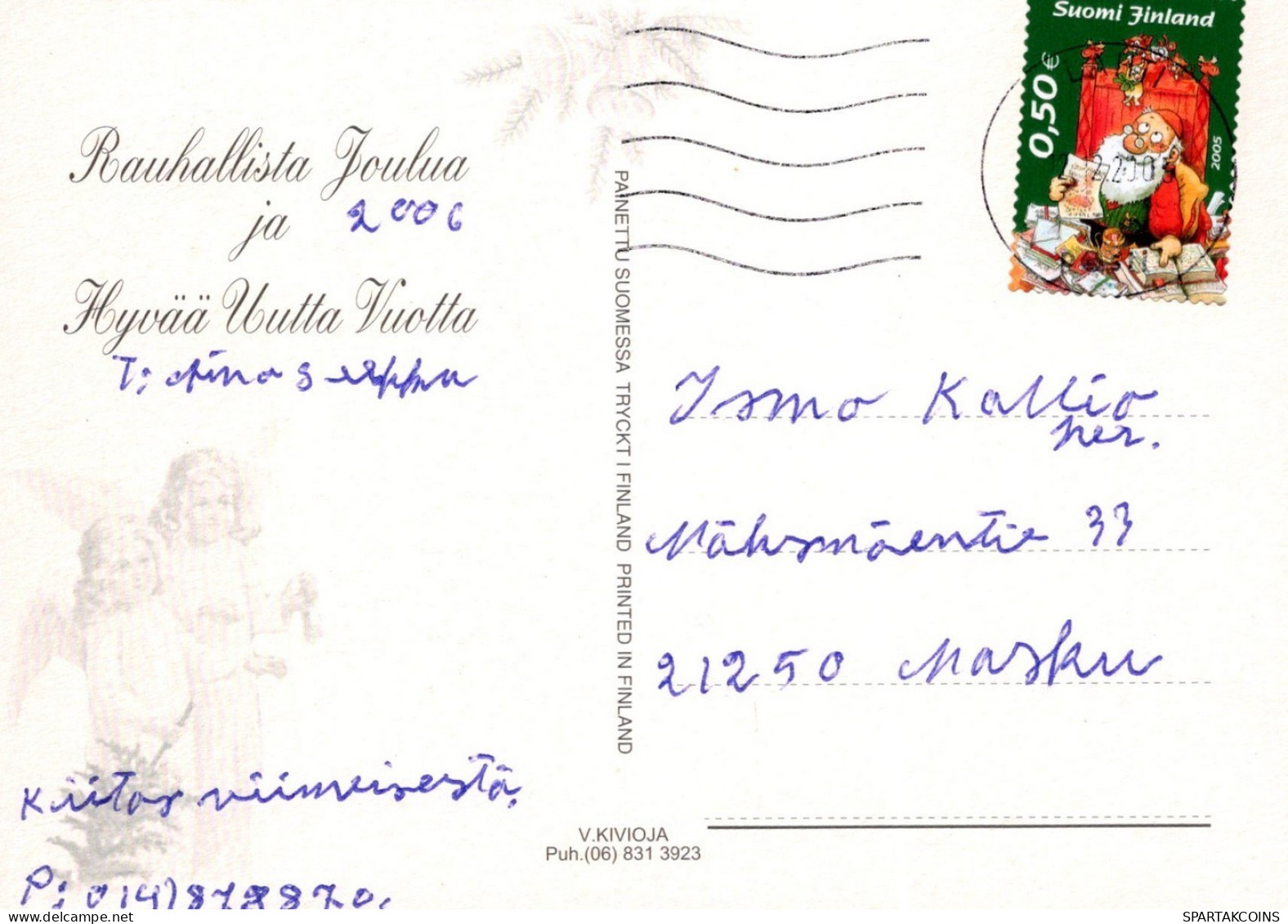 ANGELO Buon Anno Natale Vintage Cartolina CPSM #PAH021.IT - Angels