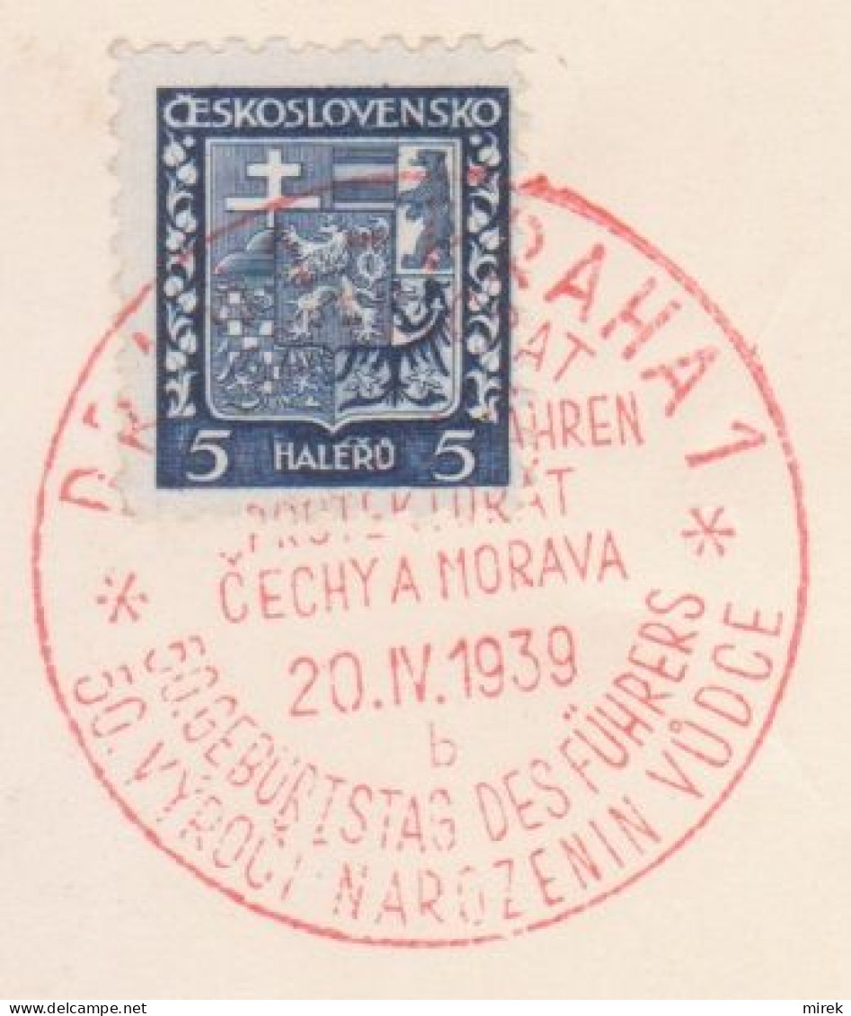 003/ Commemorative Stamp PR 3, Date 20.4.39, Letter "b" - Lettres & Documents