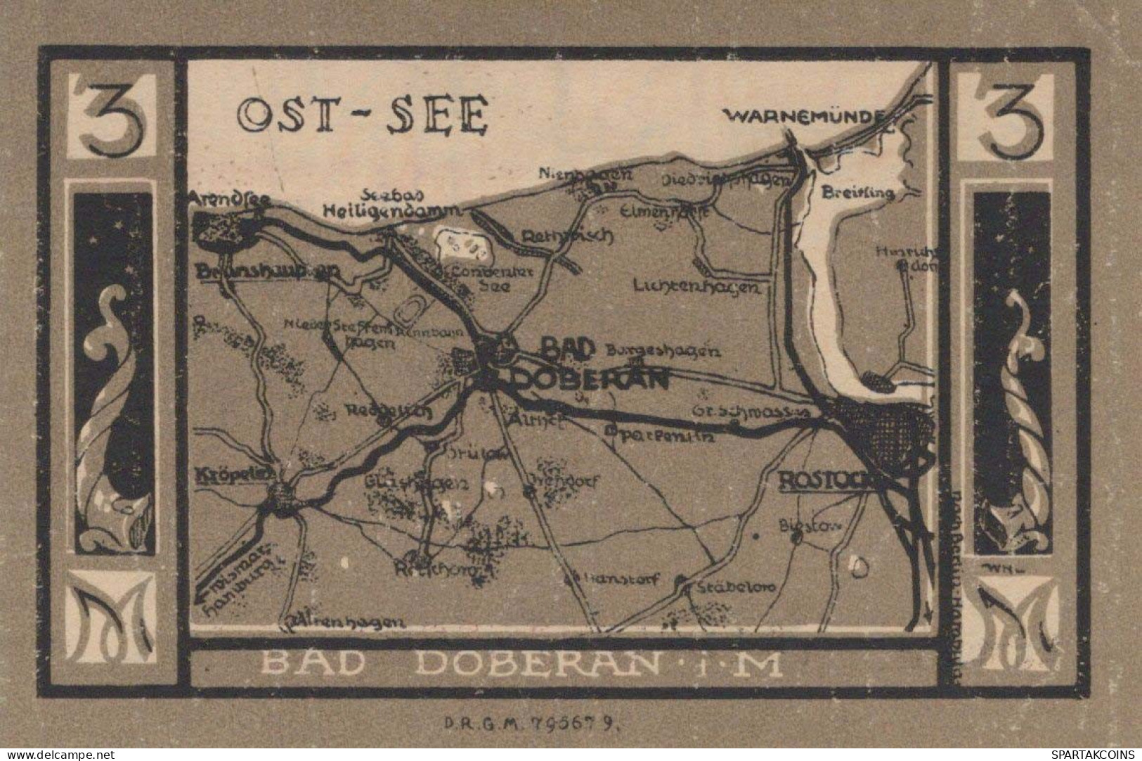 3 MARK 1914-1924 Stadt BAD DOBERAN Mecklenburg-Schwerin UNC DEUTSCHLAND #PC901 - Lokale Ausgaben