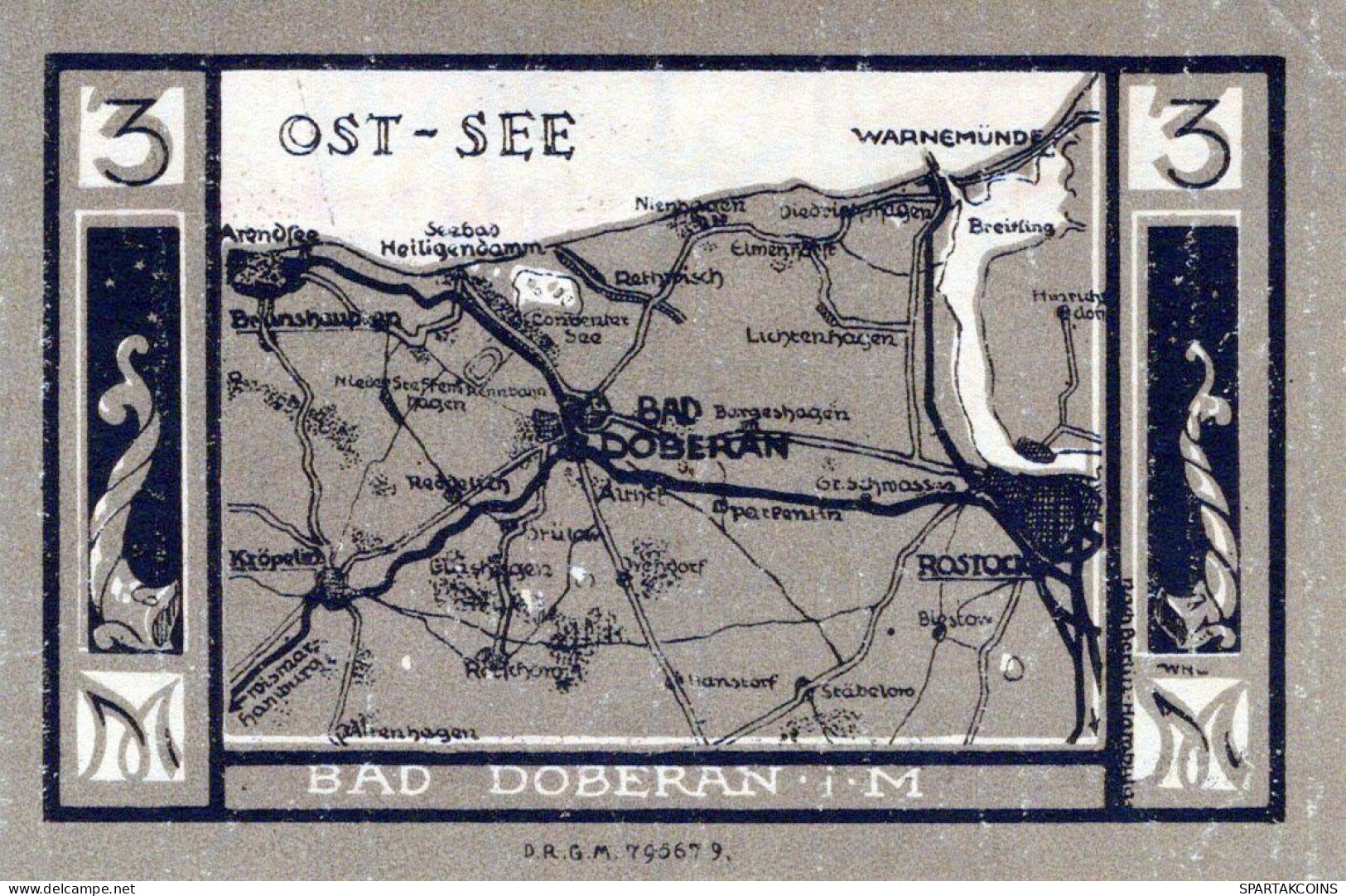 3 MARK 1914-1924 Stadt BAD DOBERAN Mecklenburg-Schwerin UNC DEUTSCHLAND #PC901 - Lokale Ausgaben