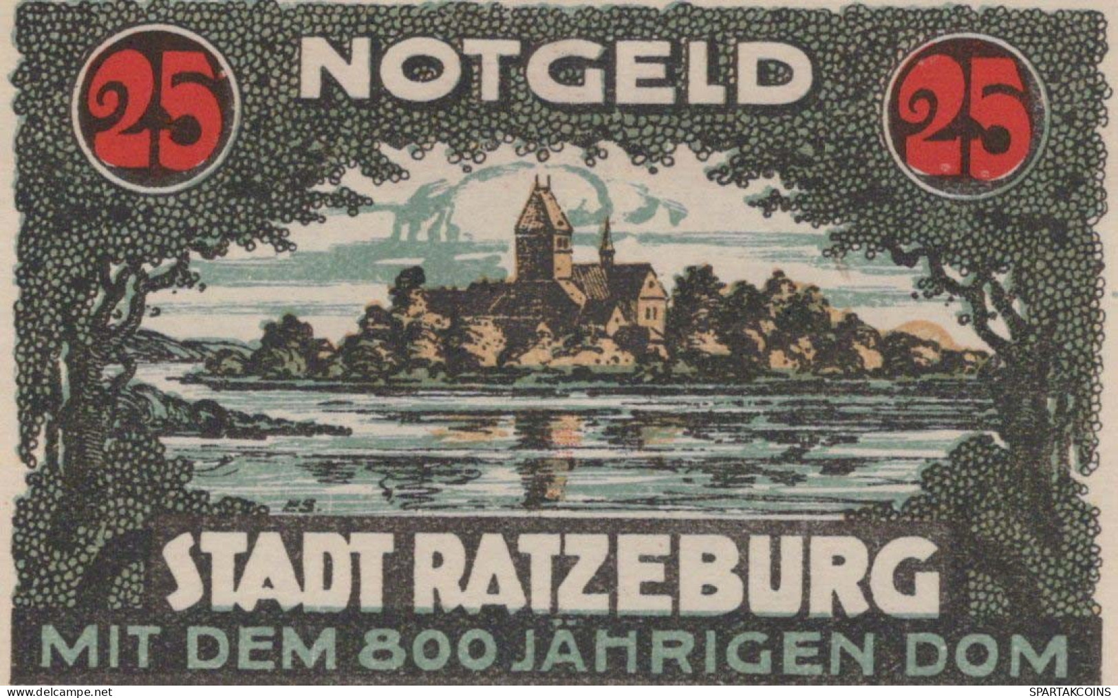 25 PFENNIG Stadt RATZEBURG Schleswig-Holstein DEUTSCHLAND Notgeld #PG167 - Lokale Ausgaben